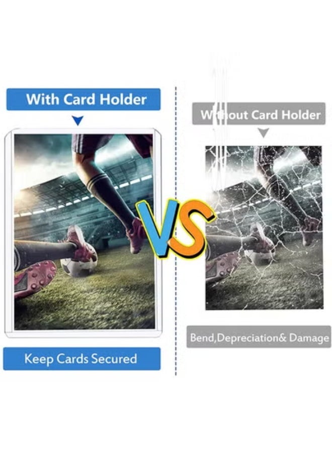 fantasize 80 قطعة من حوامل البطاقات PVC، حماية متميزة بأبعاد 3" x 4"، أكمام بطاقات تداول مضادة للخدش، أكمام بطاقات بوكيمون، أكمام كرة قاعدة شفافة، MTG، K-pop وحماية بطاقة الضمان الاجتماعي - Image 5